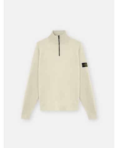 PULL POLO ZIP STONE ISLAND STRETCH RWS WOOL 51000 08 0095 SAND BEIGE