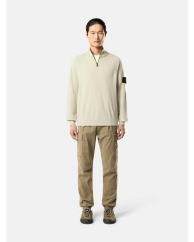 PULL POLO ZIP STONE ISLAND STRETCH RWS WOOL 51000 08 0095 SAND BEIGE
