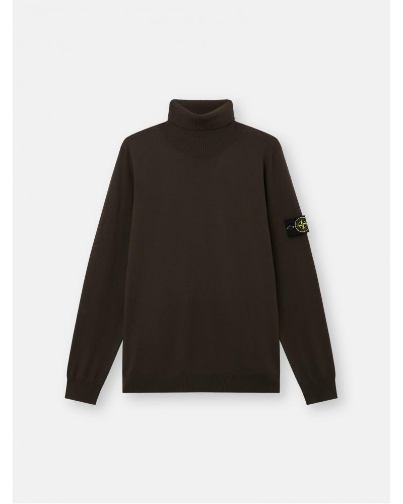 Pull col Roulé 5100025  C00C4 0078 COAL GREY GRIS VERT- KAKI