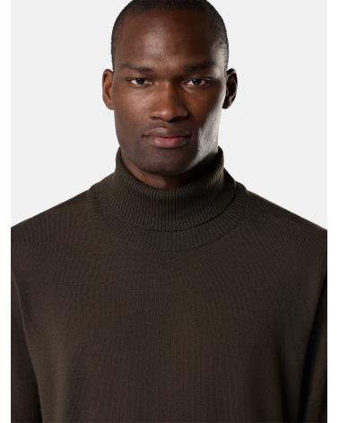 Pull col Roulé 5100025  C00C4 0078 COAL GREY GRIS VERT- KAKI