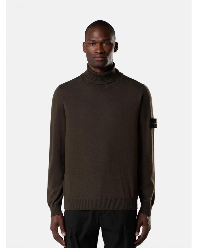 Pull col Roulé 5100025  C00C4 0078 COAL GREY GRIS VERT- KAKI