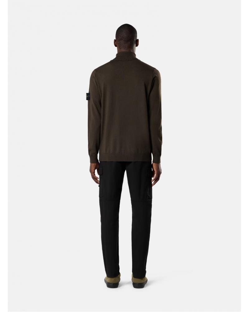 Pull col Roulé 5100025  C00C4 0078 COAL GREY GRIS VERT- KAKI