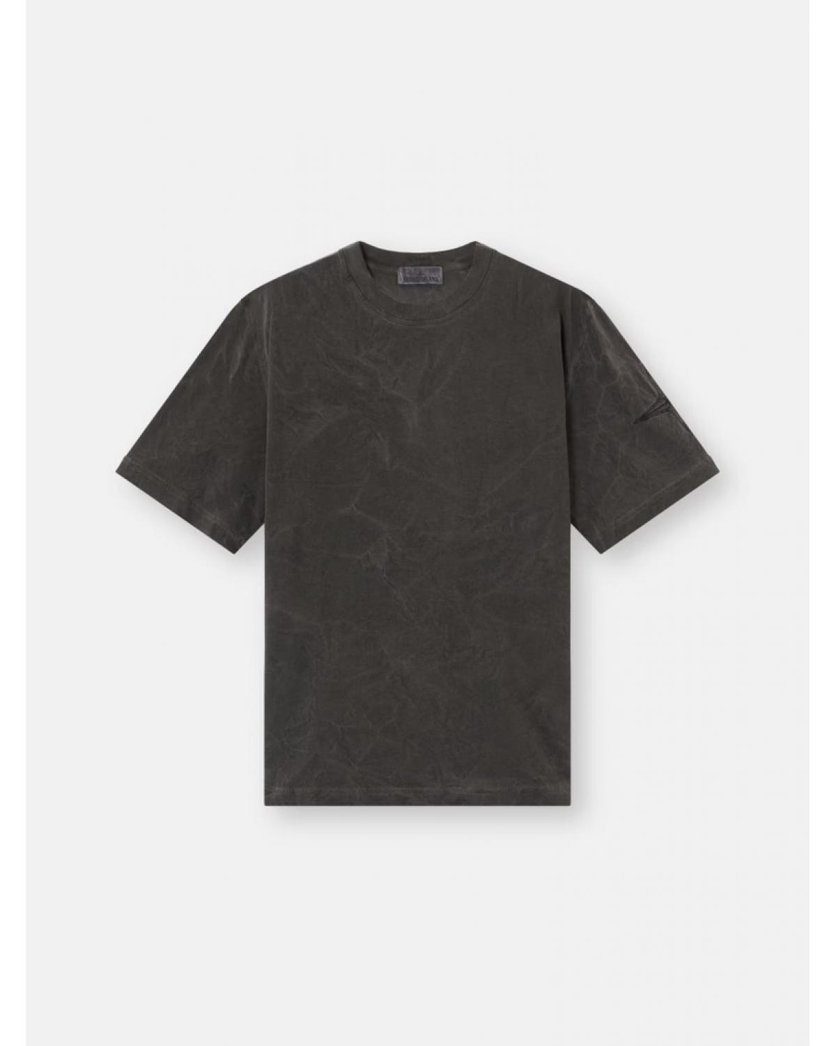 TEE SHIRT 2100024 00V3 0029 UNEVEN PIGMENT DYED ORGANIC COTTON JERSEY NOIR