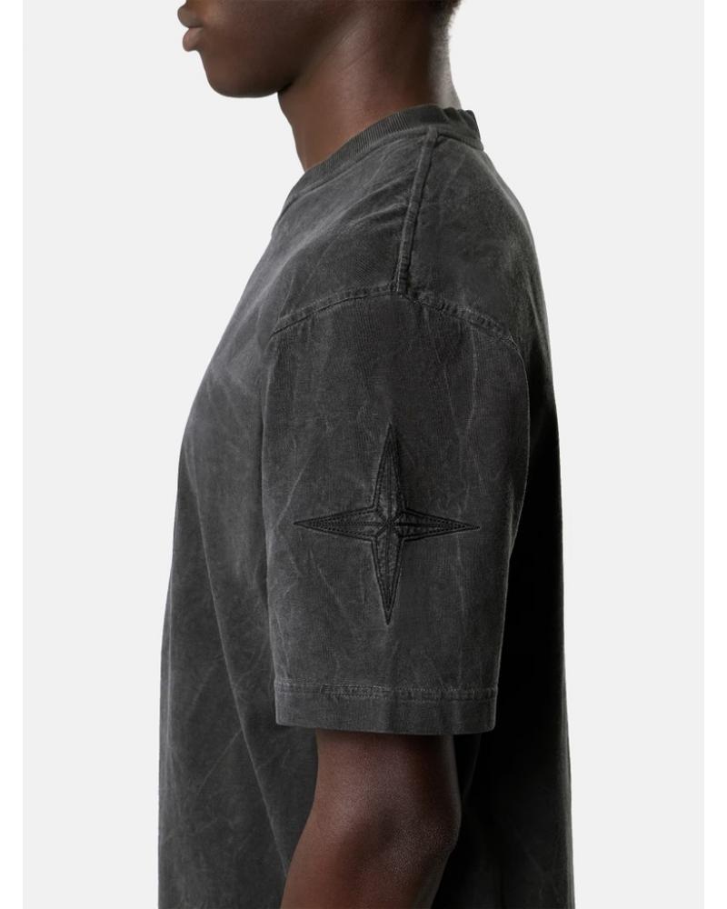 TEE SHIRT 2100024 00V3 0029 UNEVEN PIGMENT DYED ORGANIC COTTON JERSEY NOIR