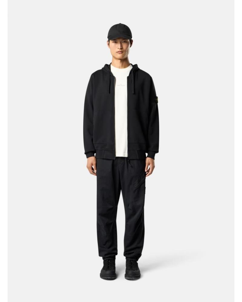 Sweat-shirt zippé STONE ISLAND 6100061 S0051  0029 à capuche NOIR