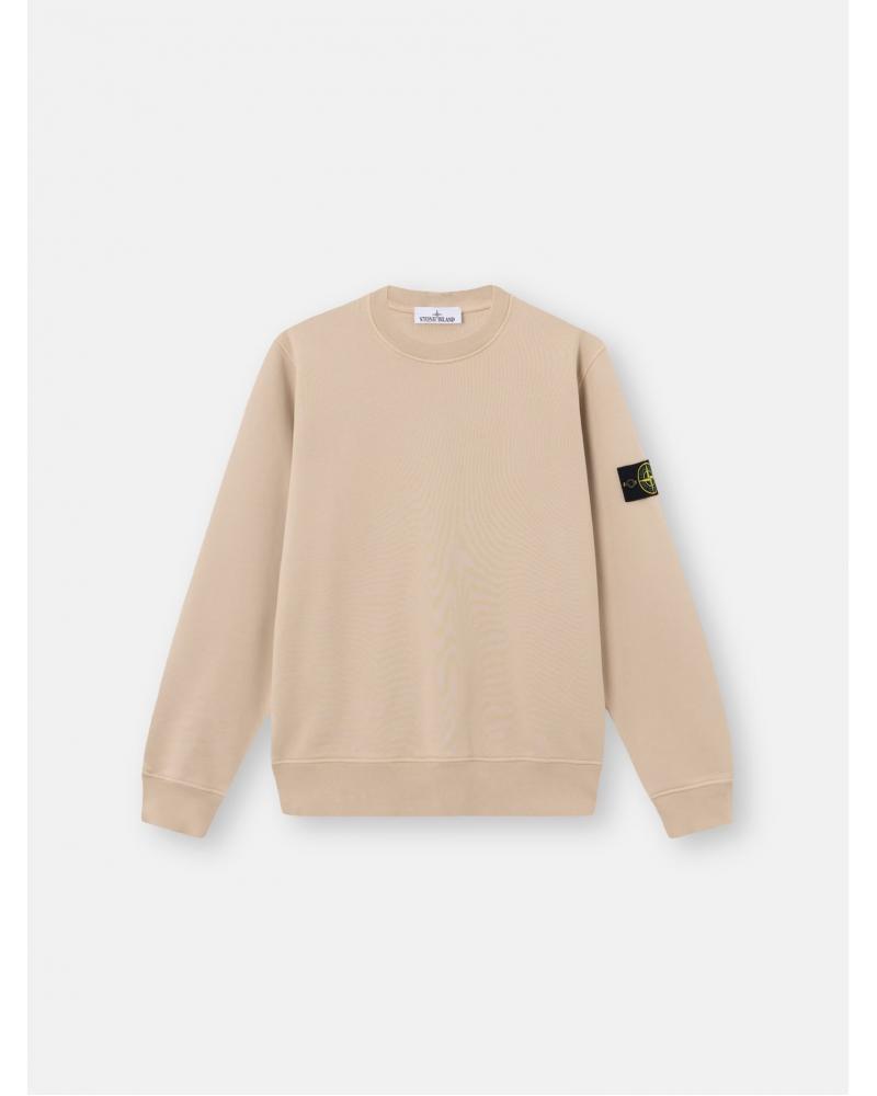 SWEAT STONE ISLAND 6100060  S00051 0095 ORGANIC COTTON FLEECE SAND  BEIGE