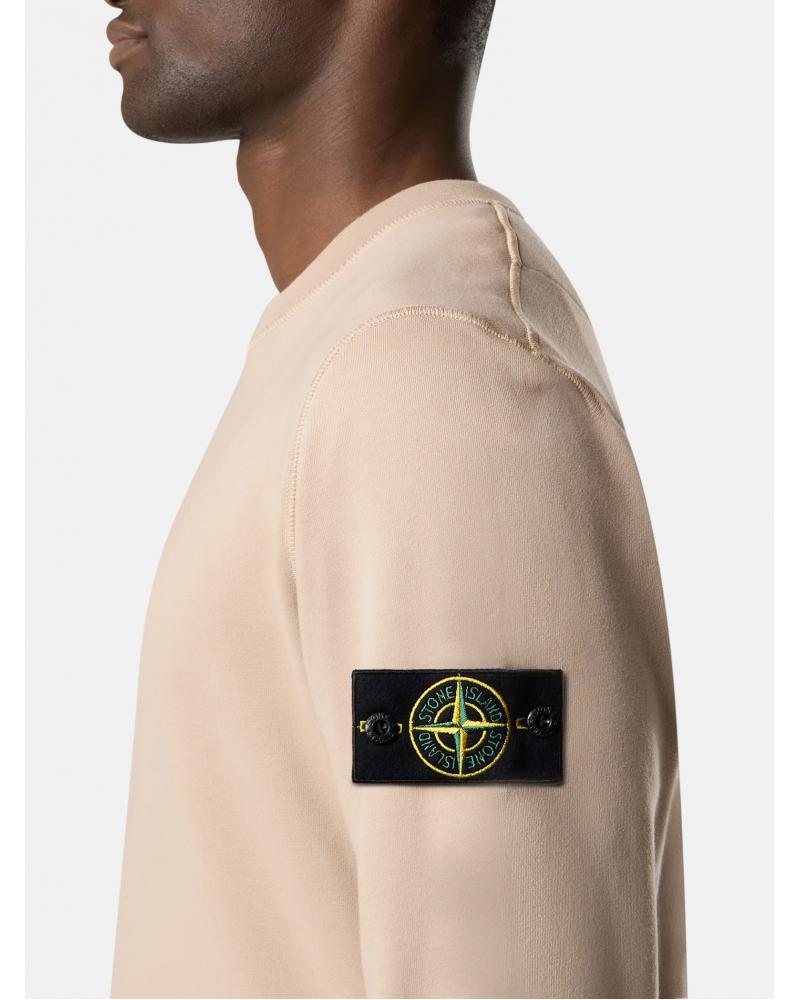 SWEAT STONE ISLAND 6100060  S00051 0095 ORGANIC COTTON FLEECE SAND  BEIGE