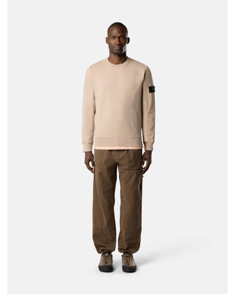SWEAT STONE ISLAND 6100060  S00051 0095 ORGANIC COTTON FLEECE SAND  BEIGE