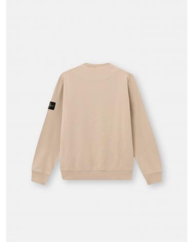SWEAT STONE ISLAND 6100060  S00051 0095 ORGANIC COTTON FLEECE SAND  BEIGE