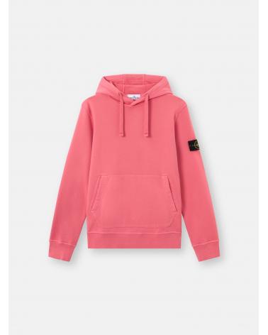 SWEAT HOODIE STONE ISLAND 6100062  S0051 0089 GERANIUM ROSE