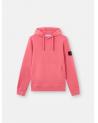 SWEAT HOODIE STONE ISLAND 6100062  S0051 0089 GERANIUM ROSE