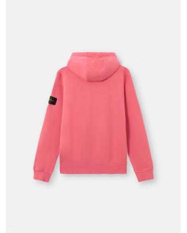 SWEAT HOODIE STONE ISLAND 6100062  S0051 0089 GERANIUM ROSE