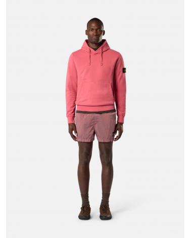 SWEAT HOODIE STONE ISLAND 6100062  S0051 0089 GERANIUM ROSE