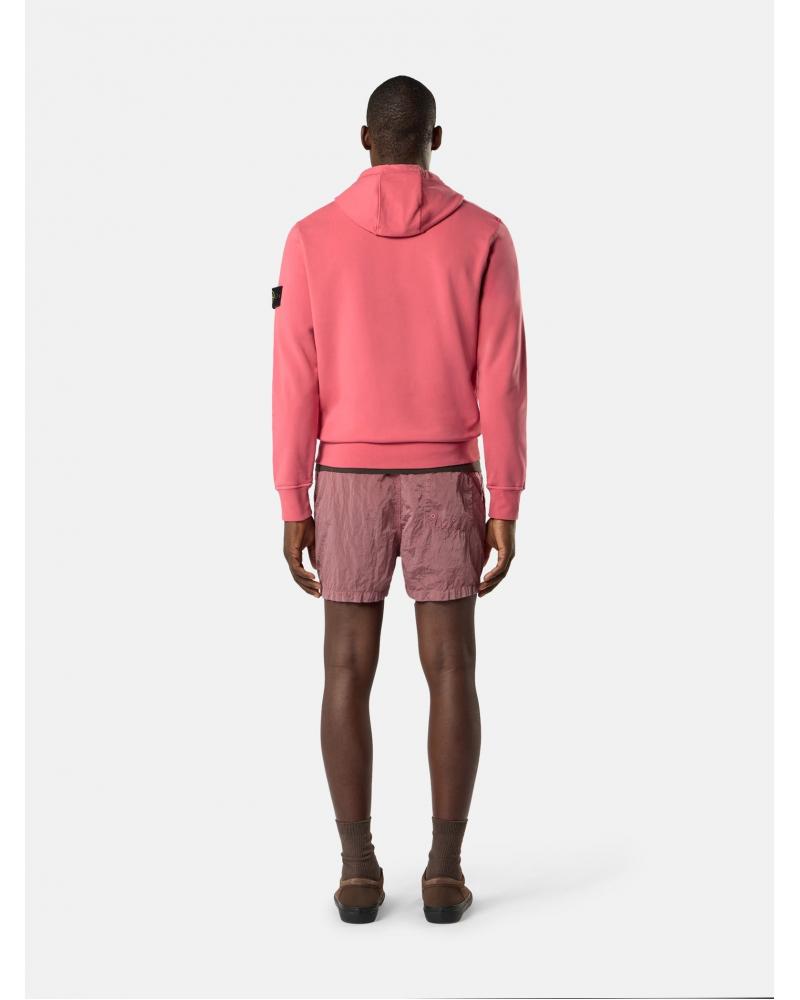 SWEAT HOODIE STONE ISLAND 6100062  S0051 0089 GERANIUM ROSE