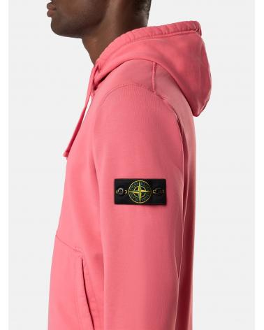 SWEAT HOODIE STONE ISLAND 6100062  S0051 0089 GERANIUM ROSE