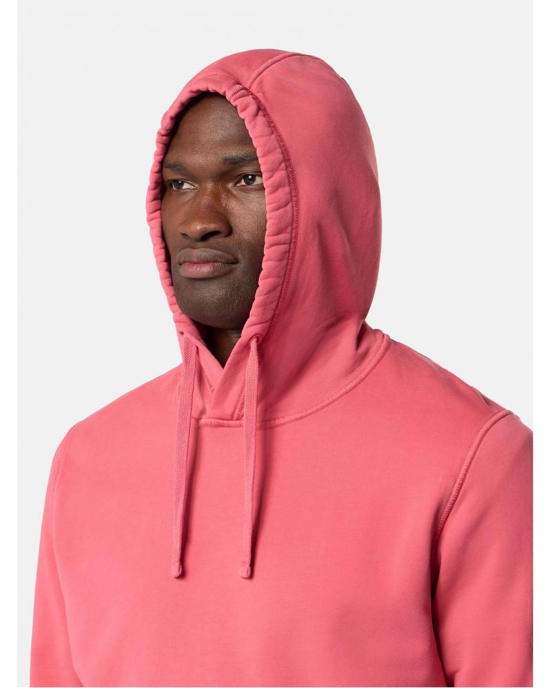 SWEAT HOODIE STONE ISLAND 6100062  S0051 0089 GERANIUM ROSE