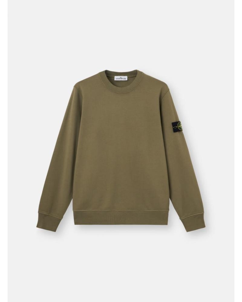 SWEAT STONE ISLAND 6100060  S00051 005G ORGANIC COTTON FLEECE VERT MILITAIRE