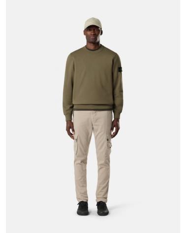 SWEAT STONE ISLAND 6100060  S00051 005G ORGANIC COTTON FLEECE VERT MILITAIRE