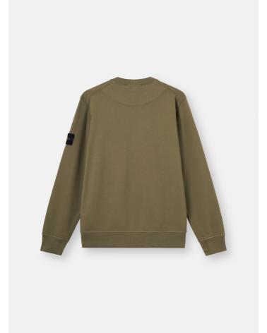 SWEAT STONE ISLAND 6100060  S00051 005G ORGANIC COTTON FLEECE VERT MILITAIRE