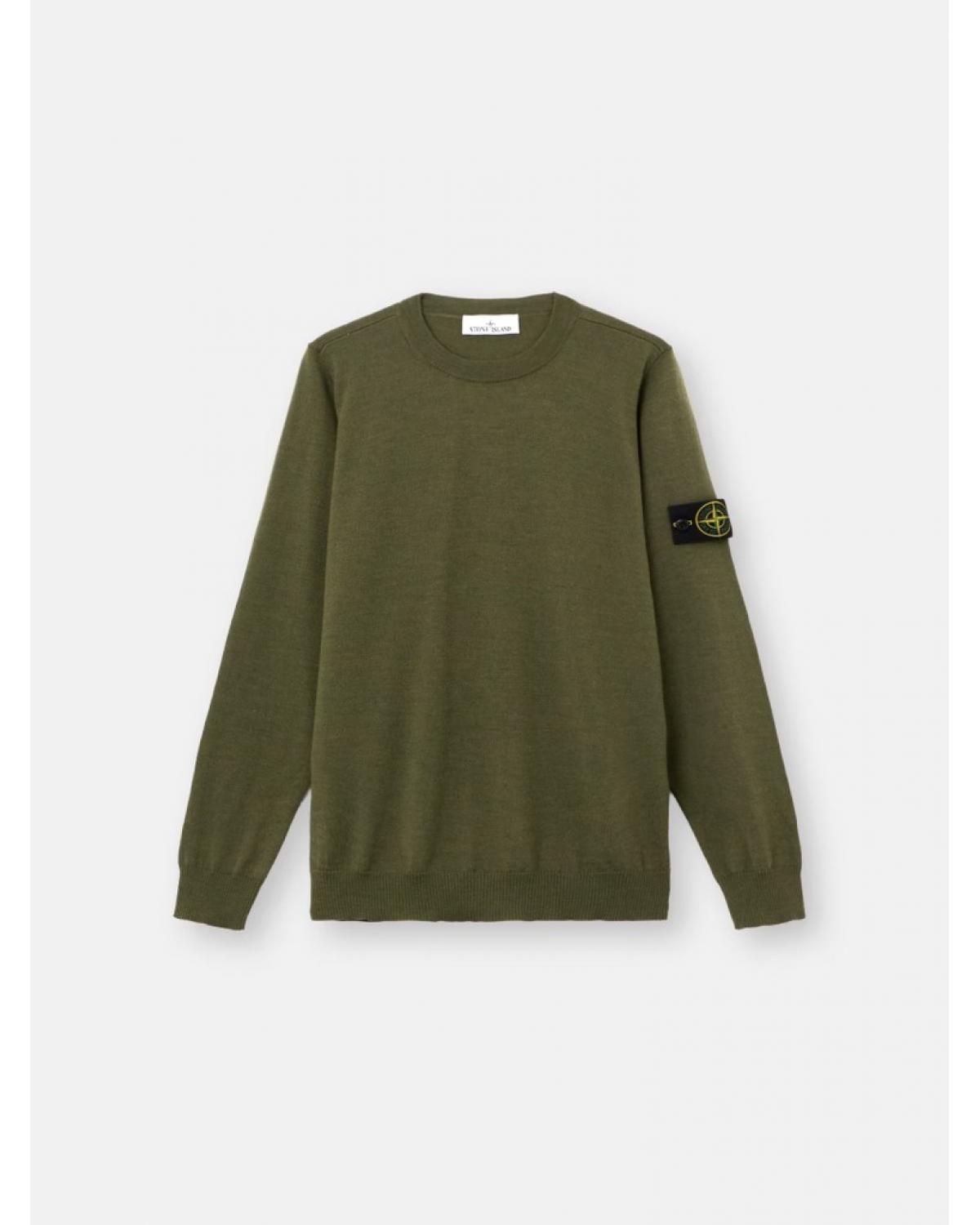 PULL  STONE ISLAND 5100071 S00C4 0M5G LIGHT PURE RWS WOOL Vert Militaire