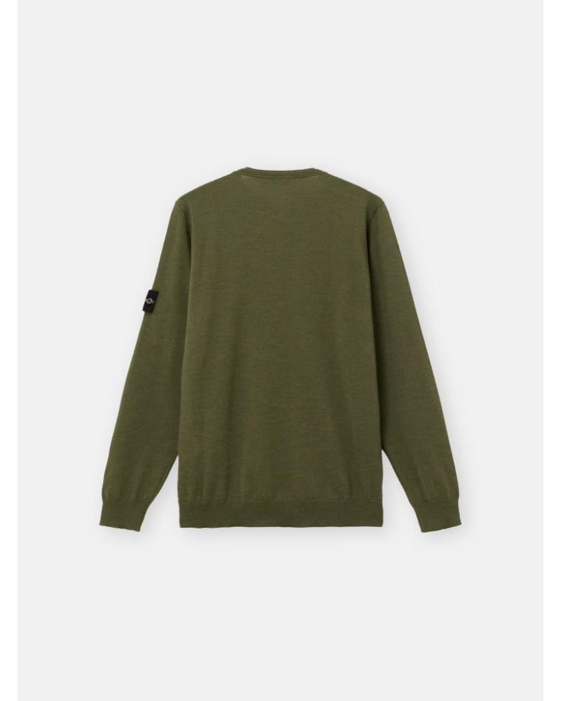 PULL  STONE ISLAND 5100071 S00C4 0M5G LIGHT PURE RWS WOOL Vert Militaire