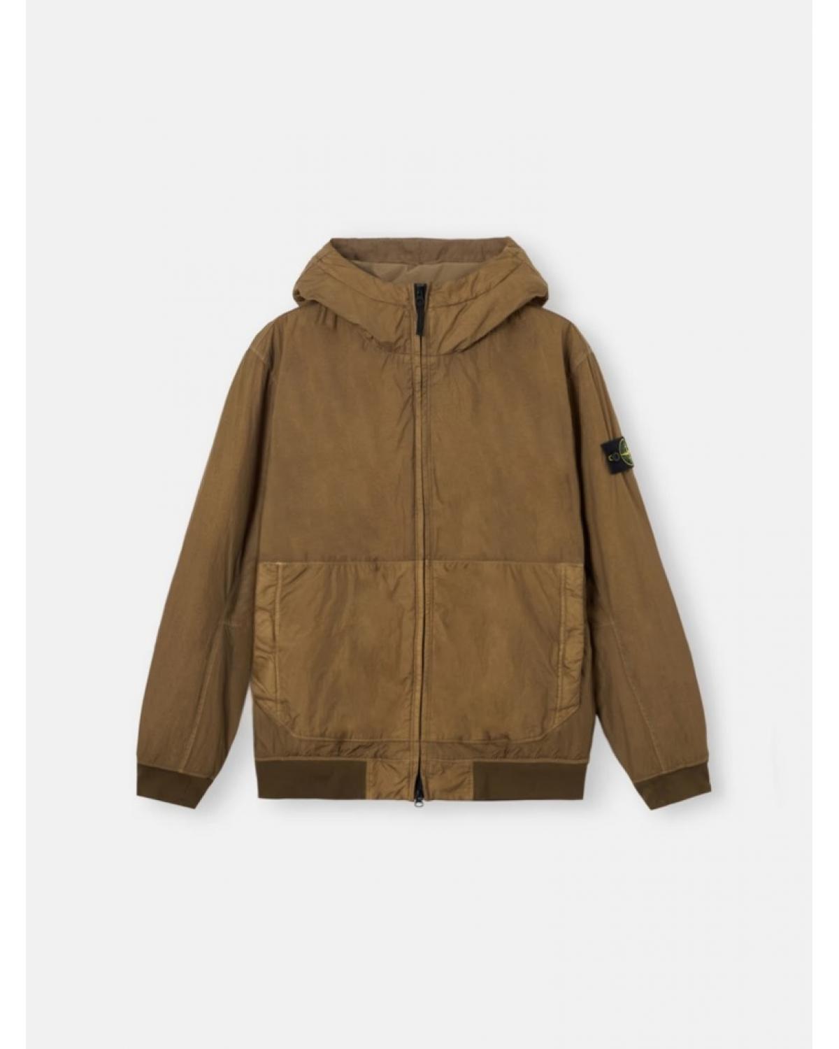 BOMBER STONE ISLAND CRINKLE REPS NY 4100110 S0A23 005G VERT MILITAIRE