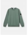 SWEAT STONE ISLAND 6100060  S00051 005T ORGANIC COTTON FLEECE VERT OCEAN