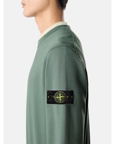 SWEAT STONE ISLAND 6100060  S00051 005T ORGANIC COTTON FLEECE VERT OCEAN