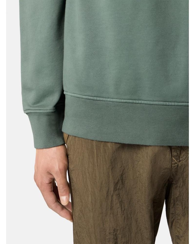 SWEAT STONE ISLAND 6100060  S00051 005T ORGANIC COTTON FLEECE VERT OCEAN
