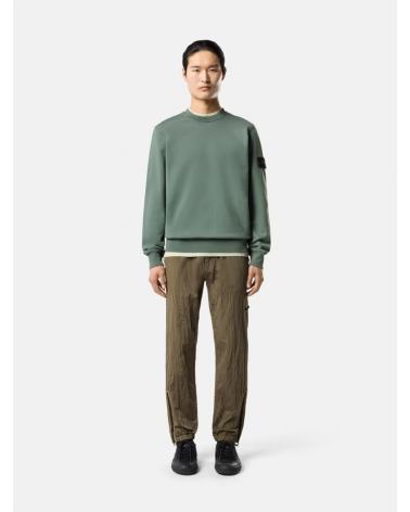 SWEAT STONE ISLAND 6100060  S00051 005T ORGANIC COTTON FLEECE VERT OCEAN
