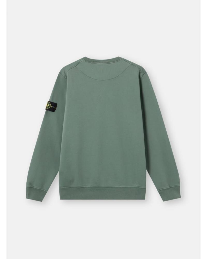 SWEAT STONE ISLAND 6100060  S00051 005T ORGANIC COTTON FLEECE VERT OCEAN