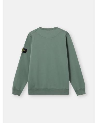 SWEAT STONE ISLAND 6100060  S00051 005T ORGANIC COTTON FLEECE VERT OCEAN