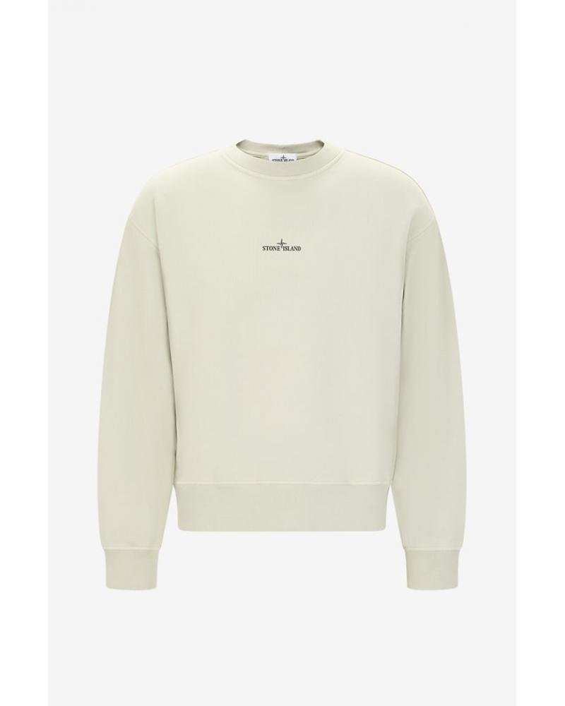 SWEAT STONE ISLAND COL ROND 6100039 S0477  00095 BEIGE