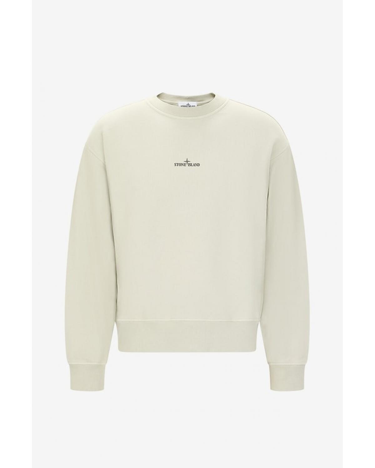 SWEAT STONE ISLAND COL ROND 6100039 S0477  00095 BEIGE