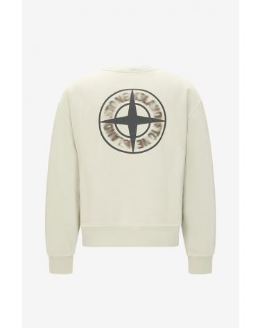 SWEAT STONE ISLAND COL ROND 6100039 S0477  00095 BEIGE