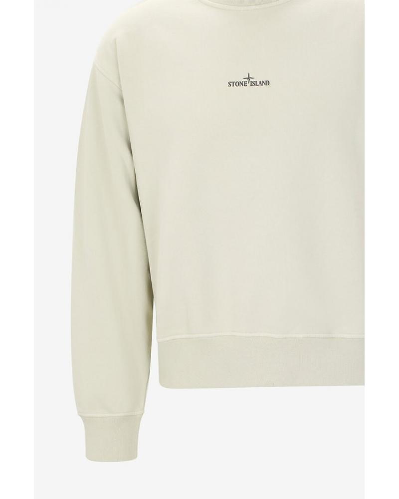 SWEAT STONE ISLAND COL ROND 6100039 S0477  00095 BEIGE