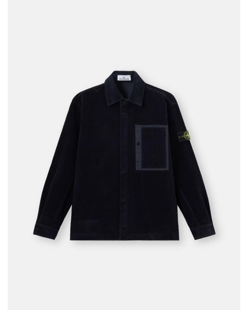 Surchemise velours côtelé STONE ISLAND 1200016 S0212 0029 NOIR