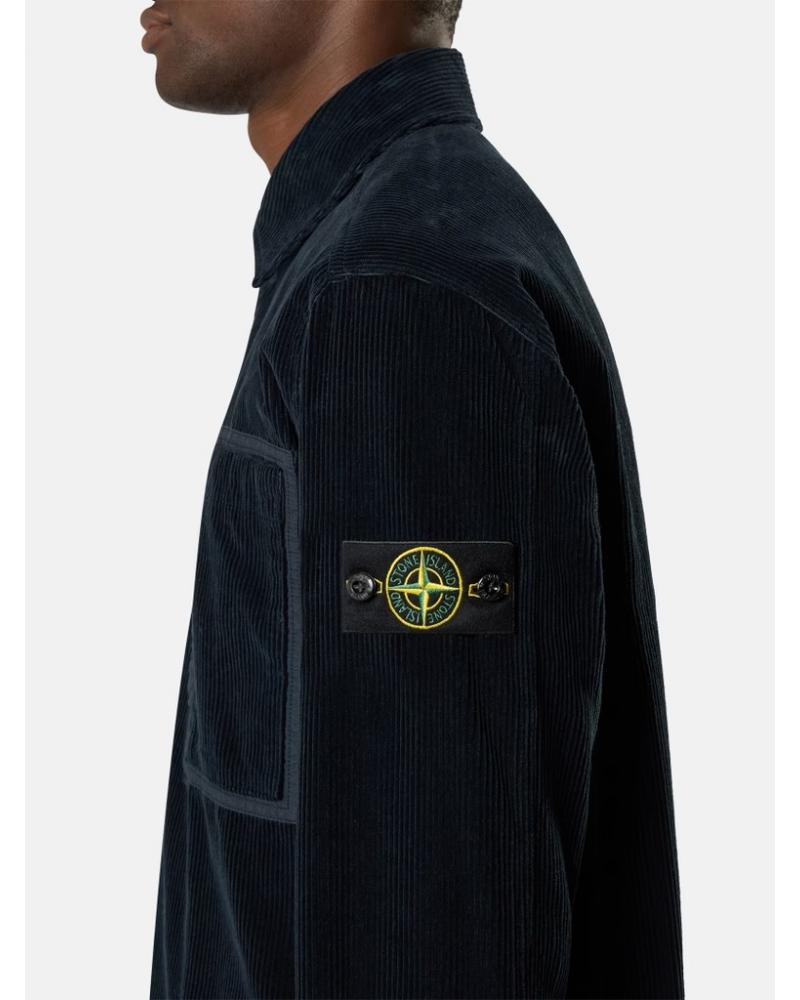 Surchemise velours côtelé STONE ISLAND 1200016 S0212 0029 NOIR