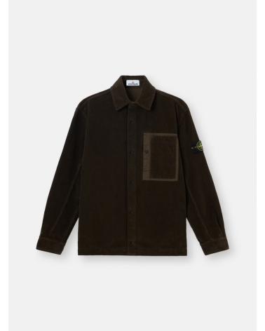 Surchemise velours côtelé STONE ISLAND 1200016 S0212 005G  Vert Militaire 