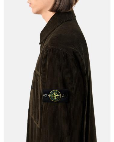 Surchemise velours côtelé STONE ISLAND 1200016 S0212 005G  Vert Militaire 