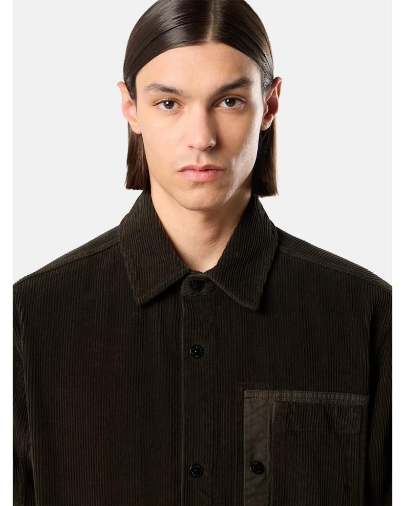 Surchemise velours côtelé STONE ISLAND 1200016 S0212 005G  Vert Militaire 