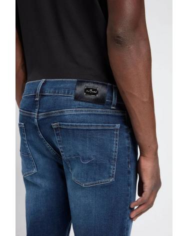 JEAN 7 ALL FOR MANKIND SLIMMY FORGE  BLEU Délavé