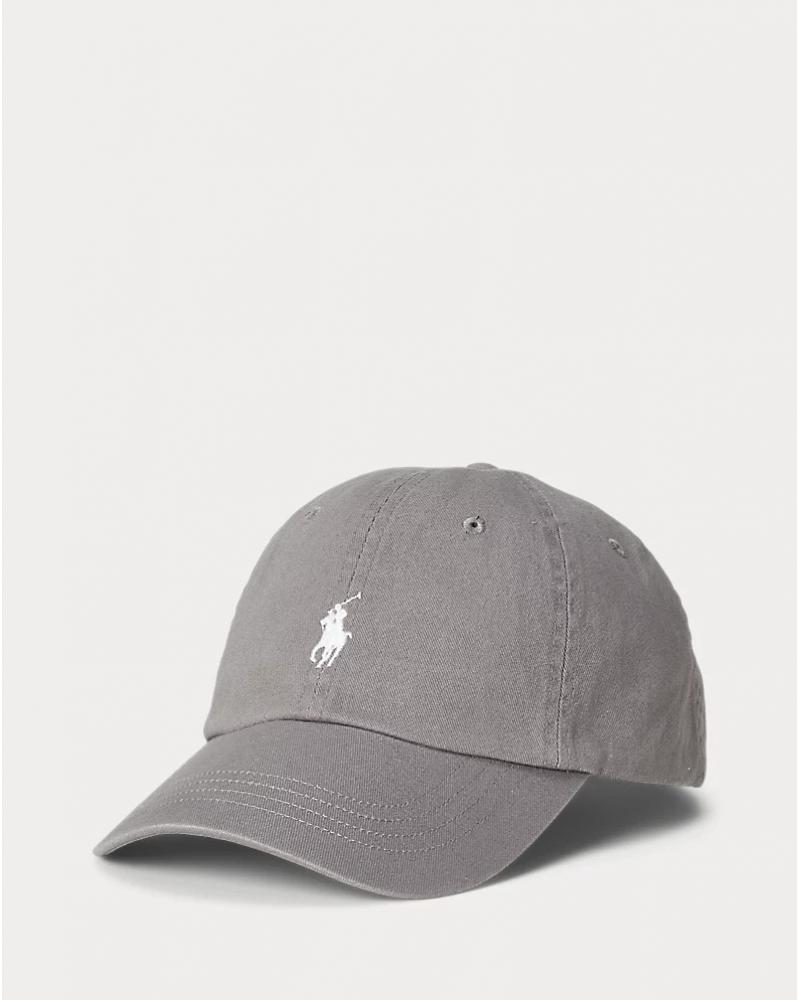 Casquette Ralph Lauren de baseball iconique chino Gris