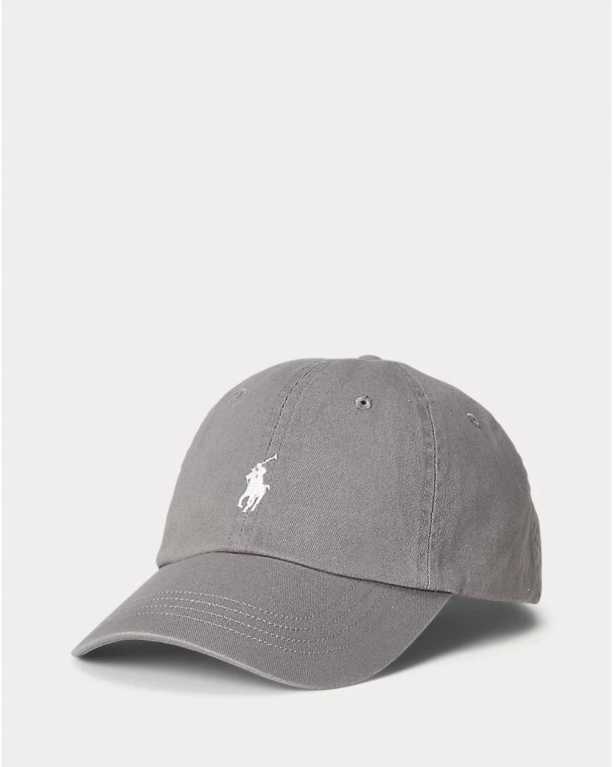Casquette Ralph Lauren de baseball iconique chino Gris