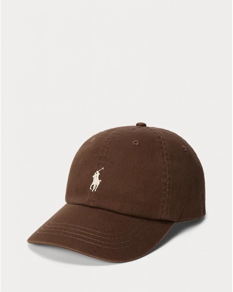 Casquette Ralph Lauren de baseball iconique chino MARRON