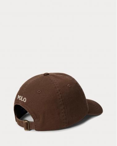 Casquette Ralph Lauren de baseball iconique chino MARRON