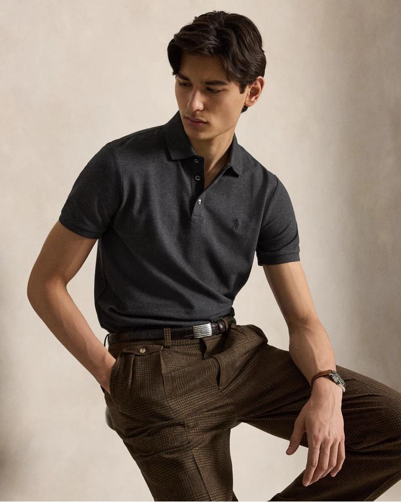 POLO RALPH LAUREN CUSTOM Slim Fit STRETCH GRIS ANTRACITE