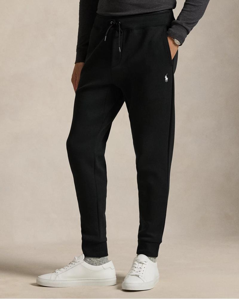 Pantalon de jogging Ralph Lauren jersey double NOIR