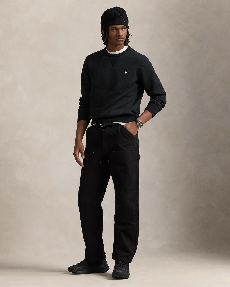 Sweat ralph Lauren col rond Noir