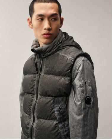 Gilet C.P Company VE114  R90 Eco-Chrome R Mixed Hooded  Gris
